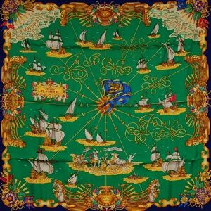 HERMES  Silk Voiles De Lumiere Scarf 90